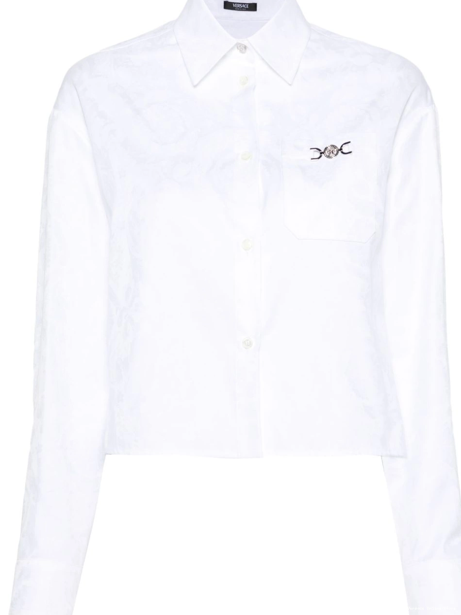 Cheap cropped jacquard Women shirt Barocco Versace 0710